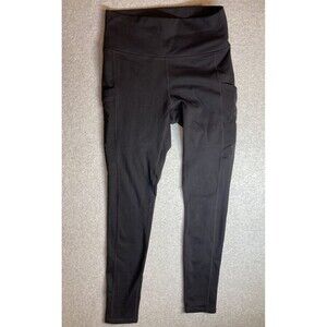 fabletics powerhold leggings Sz S Black Mesh Pockets Running Yoga Pilates Walk